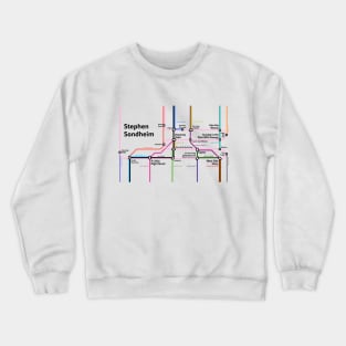 Stephen Sondheim Metro Subway Line - Horizontal Crewneck Sweatshirt